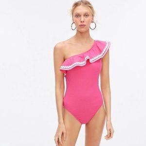 NWT J. Crew Pink Ruffle Swimsuit